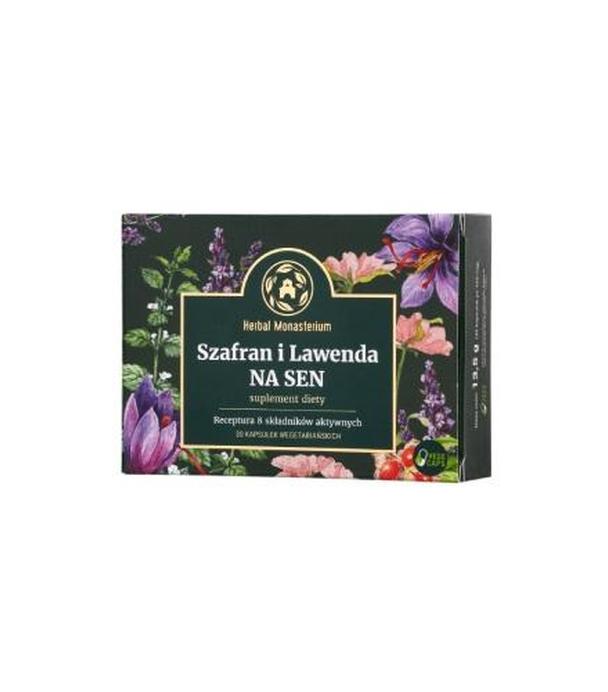 Herbal Monasterium Szafran i Lawenda na sen, 30 kapsułek