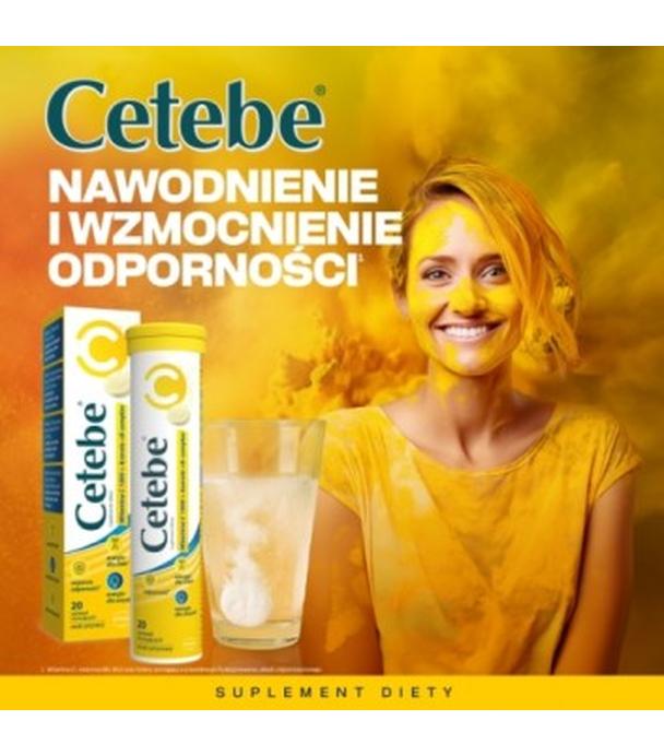 Cetebe Witamina C 1000 + Acerola + B-Complex, 20 tabletek musujących