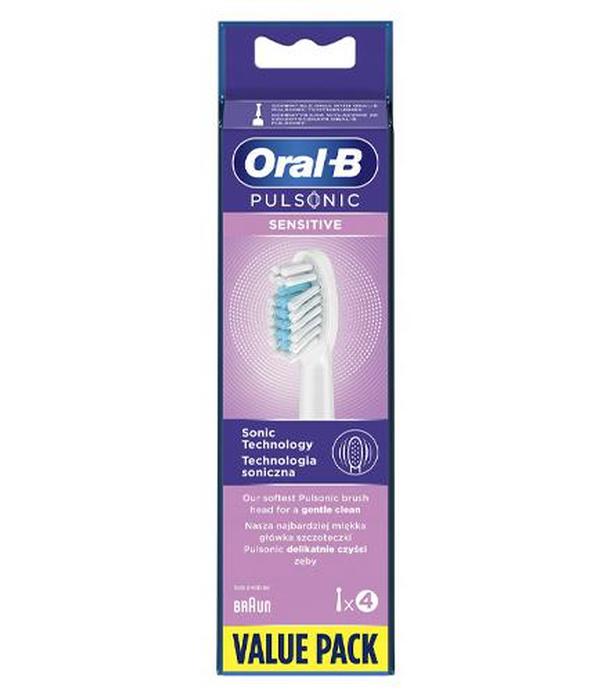 Oral - B Pulsonic Sensitive SR32 Końcówki do szczoteczki elektrycznej, 4 szt., cena, opinie, właściwości