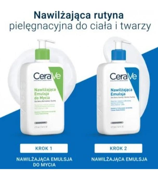 CERAVE, nawilżająca emulsja do twarzy i ciała do skóry suchej i bardzo suchej, 236 ml