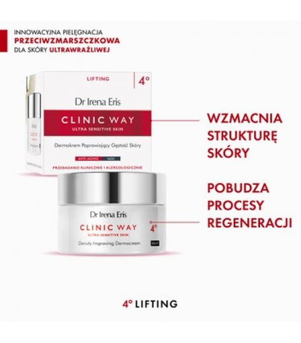 Dr Irena Eris Clinic Way Dermokrem poprawiający gęstość skóry 4° na noc - 50 ml Po 60. roku życia - cena, opinie, właściwości