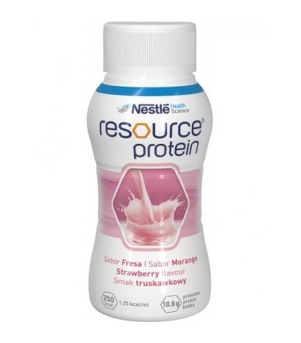 Resource Protein, płyn, smak truskawkowy, 4 x 200 ml
