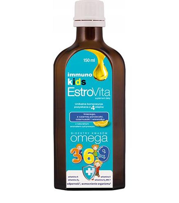 EstroVita Immuno Kids Olej z naturalnym aromatem cytrynowym - 150 ml - cena, opinie, właściwości