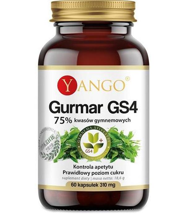 Yango Gurmar GS4 75% kwasów gymnemowych, 60 kaps. cena, opinie, właściwości