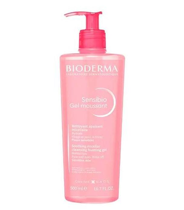 Bioderma Sensibio Gel Moussant Łagodzący Żel micelarny do oczyszczania twarzy, 500 ml, cena, opinie, skład