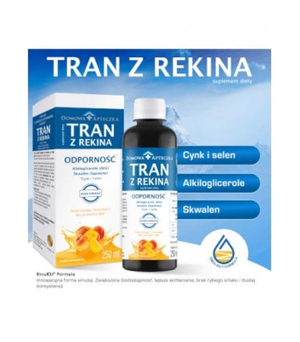 Domowa Apteczka Tran z rekina Odporność Smak mango i brzoskwini, 250 ml