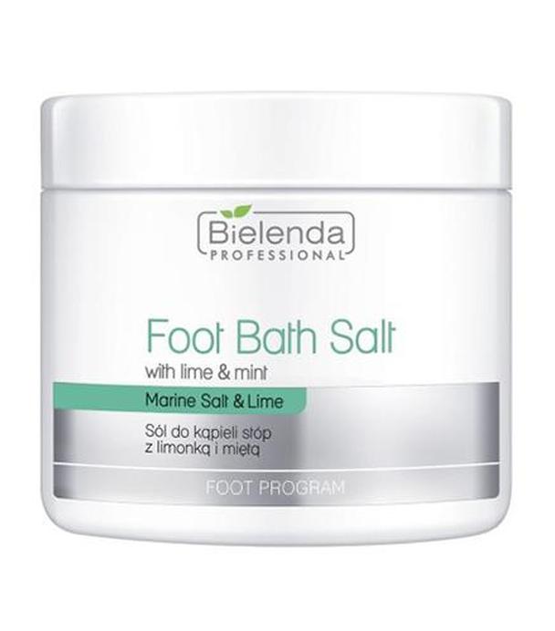Bielenda Professional Premium Foot Bath Salt with lime and mint Sól do kąpieli stóp z limonką i miętą, 600 g