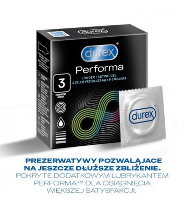 DUREX PERFORMA Prezerwatywy z substancją przedłużającą stosunek - 3 szt.