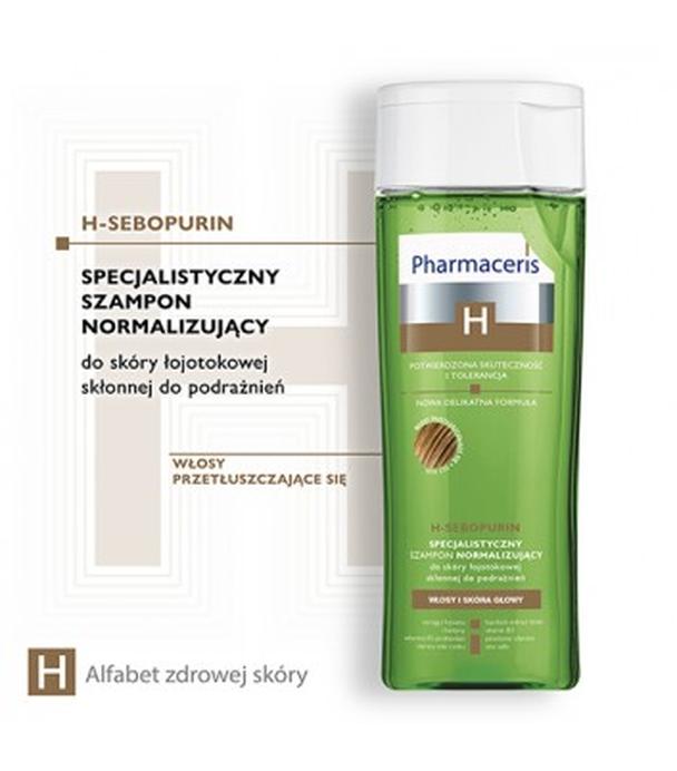 PHARMACERIS H SEBOPURIN Specjalistyczny szampon normalizujący do skóry łojotokowej, 250 ml