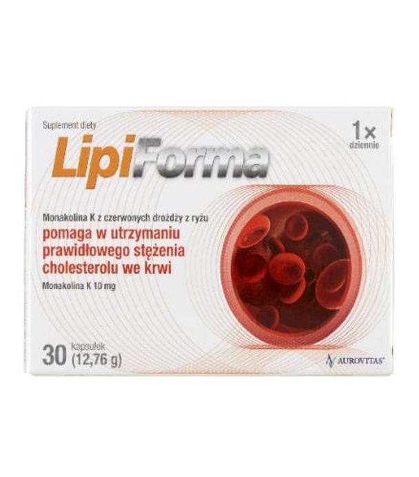 LIPIFORMA, 30 kaps., na cholesterol, cena, opinie, stosowanie