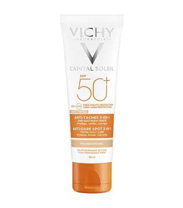 VICHY IDEAL SOLEIL Krem barwiący do twarzy zapobiegający przebarwieniom 3w1 SPF50 - 50 ml - cena,opinie, właściwości