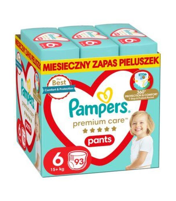 Pampers Premium Care Pants Pieluchomajtki rozmiar 6 15+ kg, 93 szt., cena, wskazania, właściwości