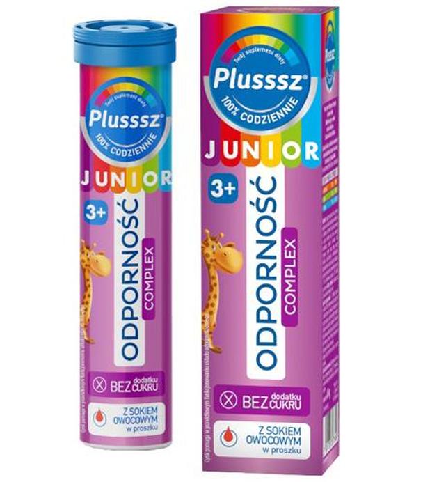 Plusssz Junior 3+ Odporność Complex - 20 tabl. - cena, opinie, dawkowanie