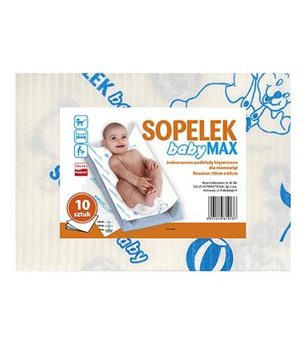 SOPELEK BABY MAX Jednorazowe podkłady higieniczne 50x60 - 10 szt. - cena, opinie, właściwości