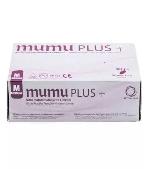 Mumu Plus+ rękawice nitrylowe bezpudrowe rozmiar M, 100 sztuk
