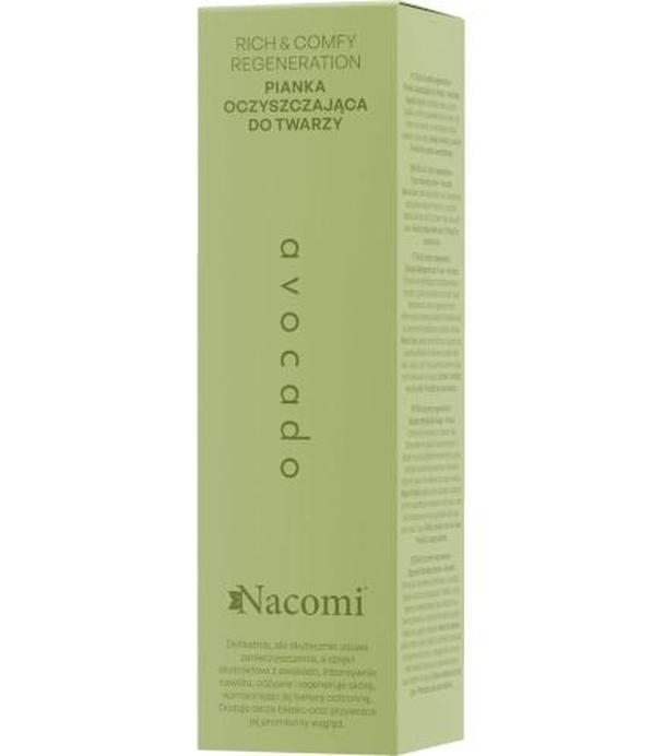 Nacomi Rich&Comfy Regeneration Pianka oczyszczająca do twarzy Awokado, 150 ml