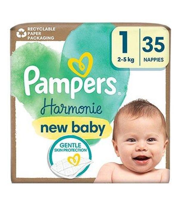 Pampers Harmonie Baby Pieluszki, rozmiar 1, 2 kg-5 kg, 35 sztuk