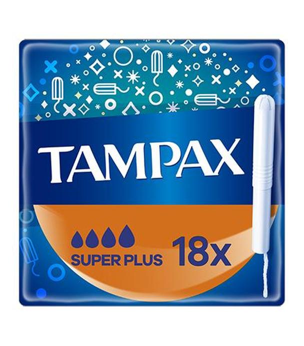 Tampax Super Plus, Tampony z aplikatorem, 18 sztuk