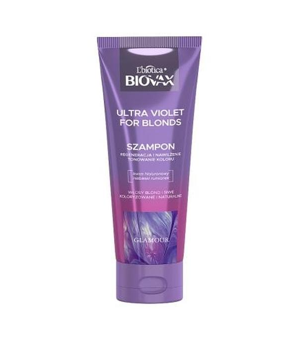 Biovax Ultra Violet Intensywnie regenerujący szampon tonujący do włosów blond i siwych, 200 ml