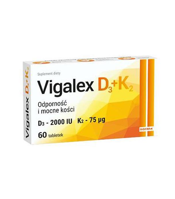 VIGALEX D3 + K2 - 60 tabl. - na mięśnie, kości i odporność - cena, dawkowanie, opinie
