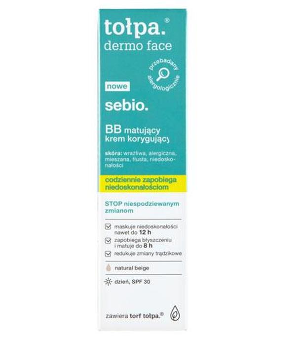 Tołpa Dermo Face Sebio Matujący krem korygujący, 40 ml