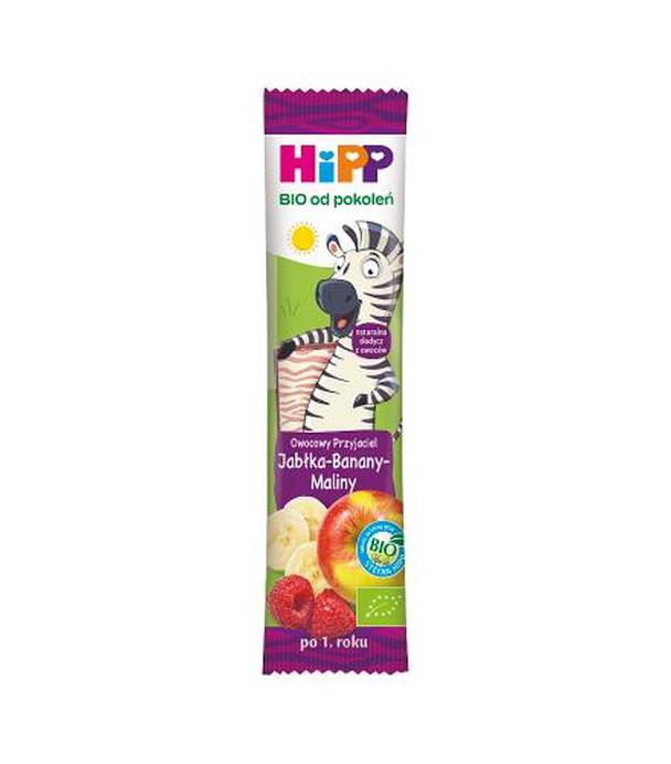 Hipp Bio Baton Owocowy przyjaciel Jabłka-banany-maliny po 1 r.ż. - 23 g - cena, opinie, właściwości