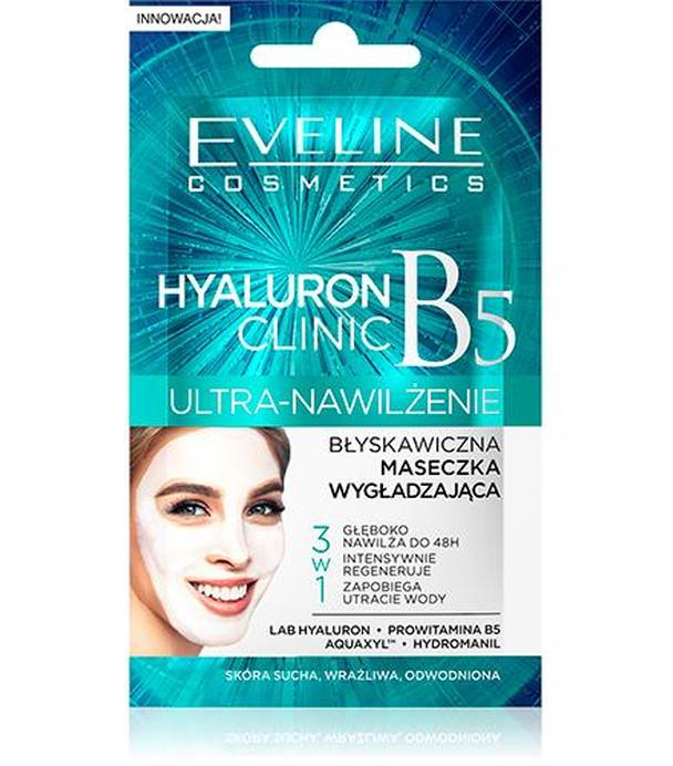 Eveline Cosmetics Hyaluron Clinic B5 Błyskawiczna maseczka wygładzająca, 7 ml, cena, opinie, właściwości