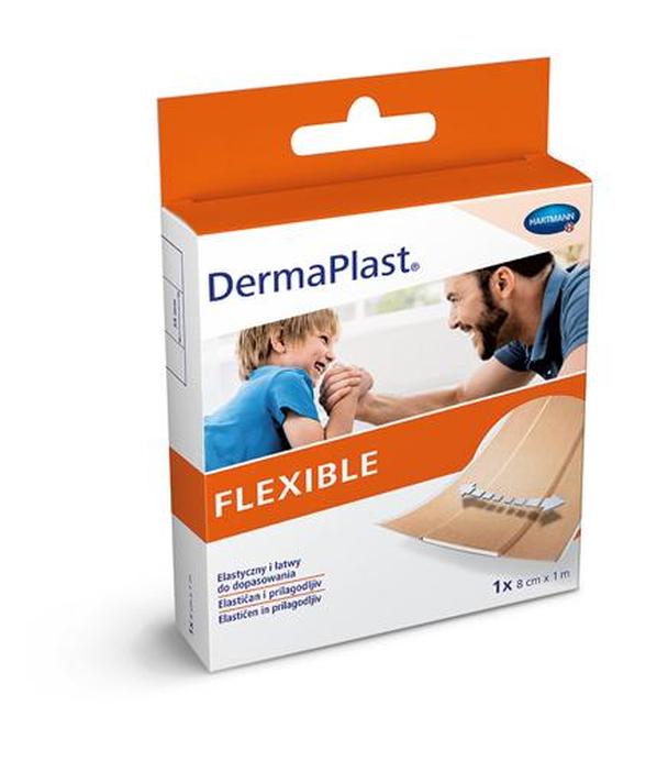 DermaPlast Flexible Plaster z elastycznej tkaniny tekstylnej 8 cm x 1 m - 1 szt. Na drobne rany - cena, opinie, właściwości