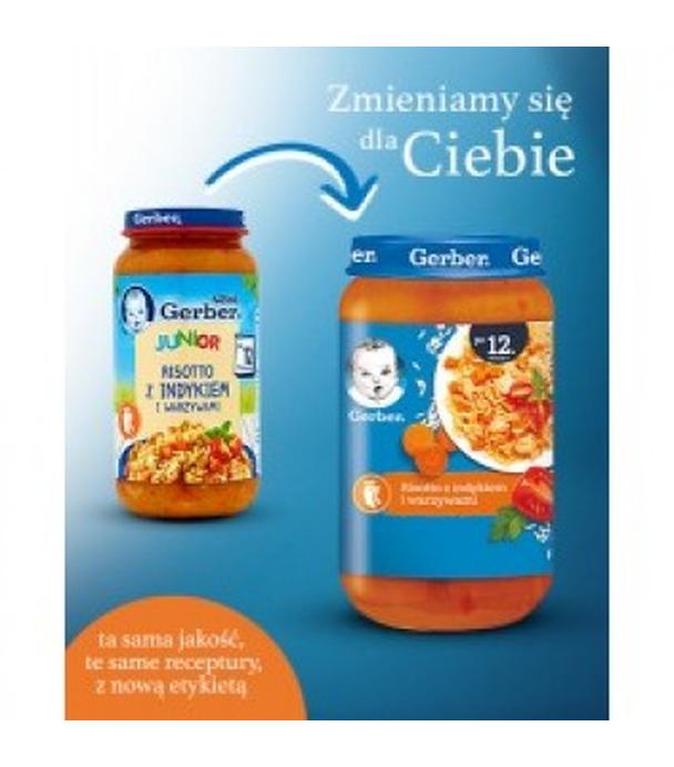 GERBER JUNIOR Obiadek risotto z indykiem i warzywami po 12 miesiącu - 250 g