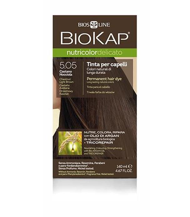 BioKap Nutricolor Delicato Farba do włosów 5.05 Orzechowy Kasztan - 140 ml