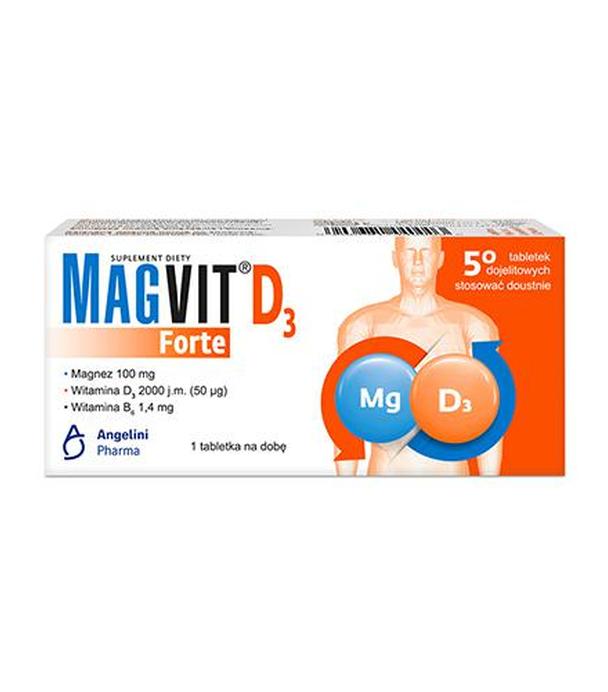 Magvit Forte D3, 50 tabletek - ważny do 2025-08-31