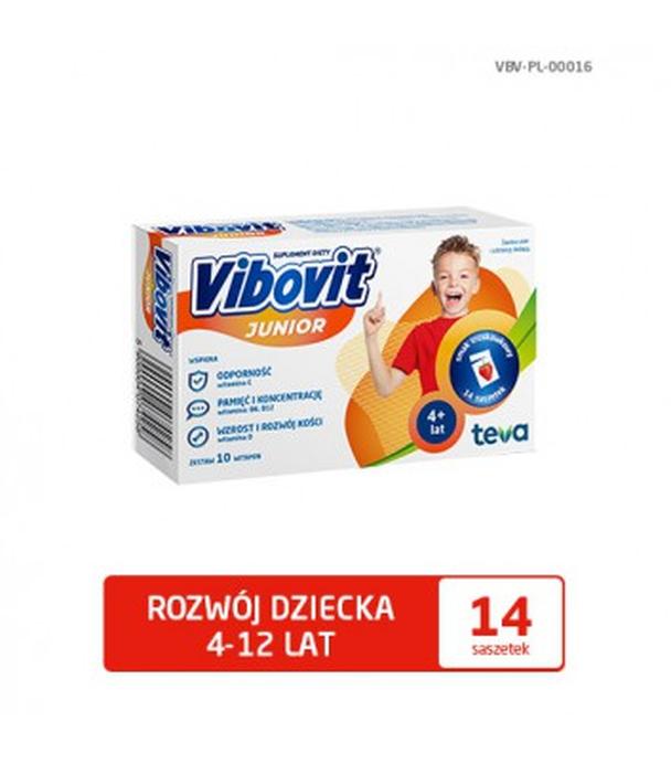 VIBOVIT JUNIOR Truskawkowy - 14 sasz. - ważny do 2025-05-31