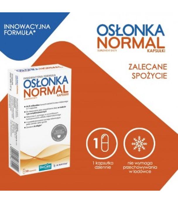 OSŁONKA NORMAL , 10 kaps., cena, wskazania, właściwości - ważny do 2025-06-30
