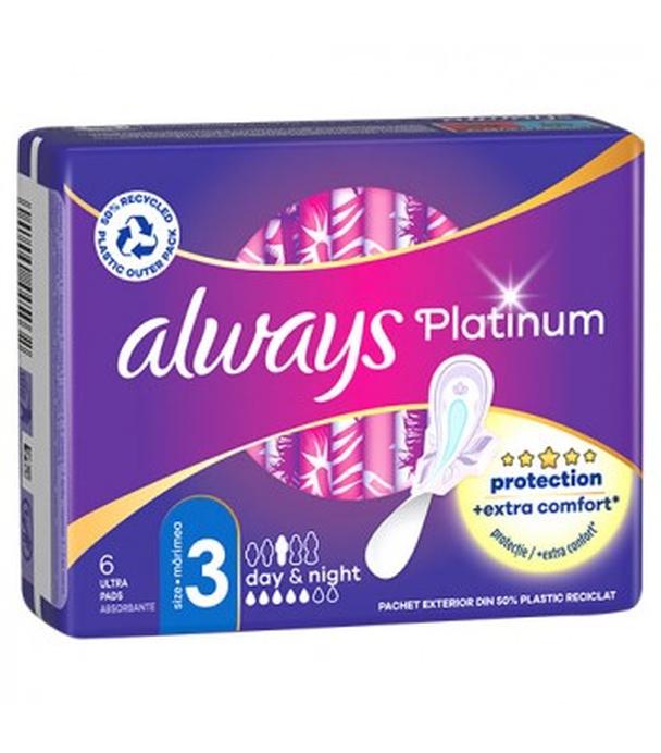 Always Platinum Night 3  Podpaski ze skrzydełkami, 6 sztuk