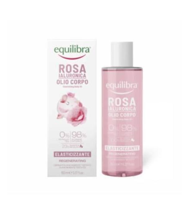 Equilibra Rosa, Olejek do ciała różany z kwasem hialuronowym, 150 ml