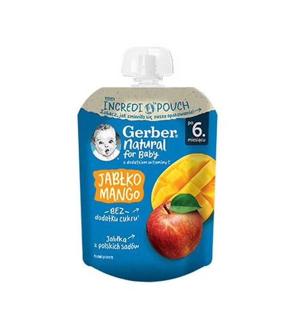 Gerber Deserek w tubce jabłko mango dla niemowląt po 6. miesiącu, 80 g