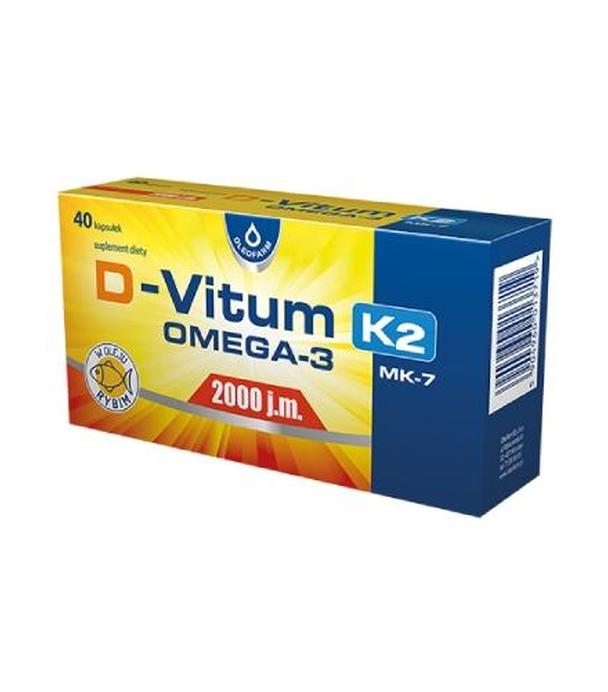 D-Vitum 2000 j.m. K2 MK-7 Omega-3, kapsułki, 40 sztuk