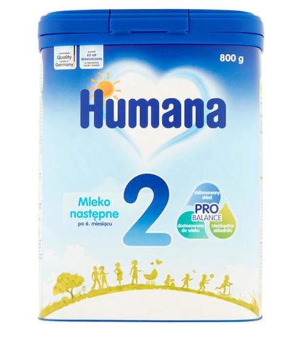 HUMANA 2 Mleko modyfikowane w proszku następne dla niemowląt - 800 g