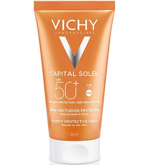 VICHY CAPITAL SOLEIL Aksamitny krem do twarzy SPF50 - 50 ml - cena, stosowanie, opinie