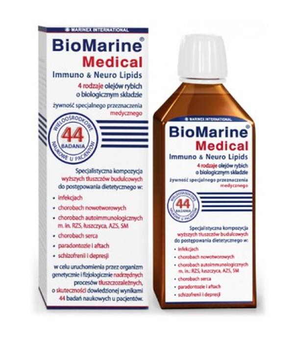 BioMarine®Medical Immuno & Neuro Lipids 4 rodzaje olejów rybich o biologicznym składzie, 200 ml