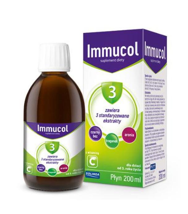 IMMUCOL 3 Syrop dla dzieci od 3. roku życia - 200 ml - odporność - cena, opinie, wskazania - ważny do 2025-07-31