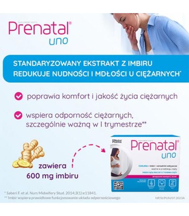 PRENATAL UNO składniki odżywcze dla ciężarnych, kapsułki, 30 sztuk