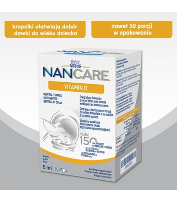 Nestle NAN CARE Witamina D - suplement diety dla niemowląt i dzieci - 5 ml - cena, opinie, właściwości