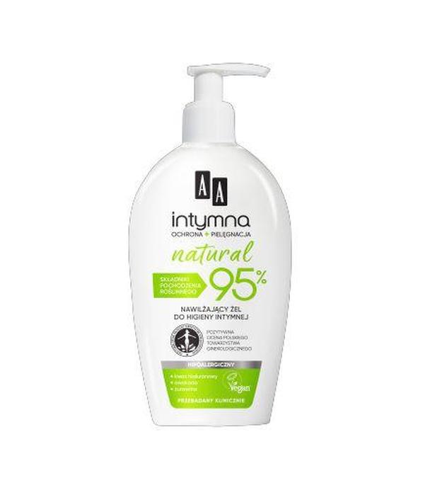 AA Intymna Natural Nawilżający żel do higieny intymnej, 300 ml