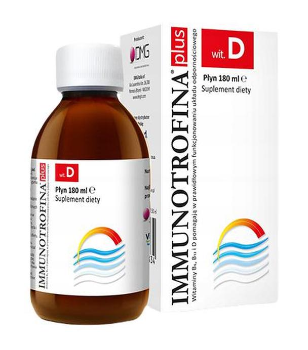 Immunotrofina Plus wit. D, 180 ml, cena, wskazania, składniki