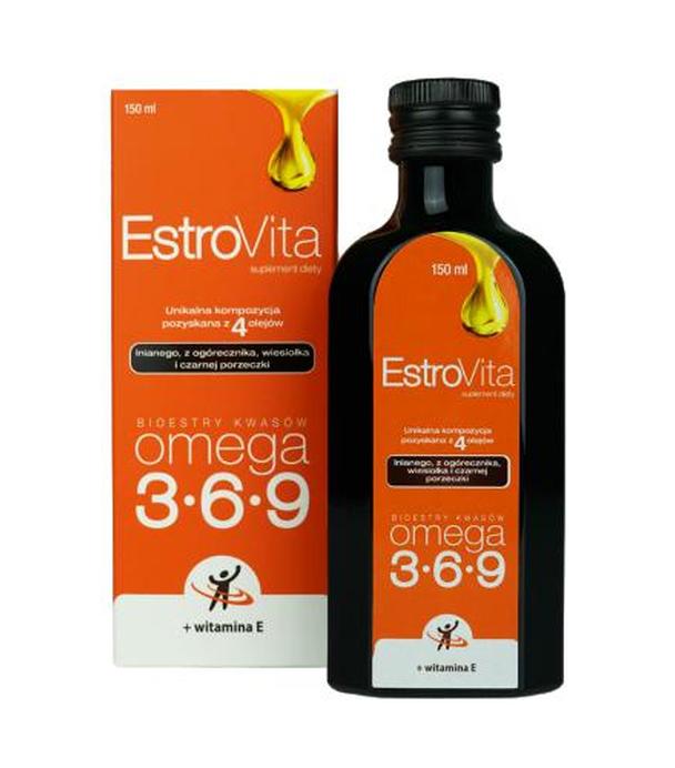 EstroVita Omega 3-6-9 + witamina E, 150 ml, cena, opinie, stosowanie