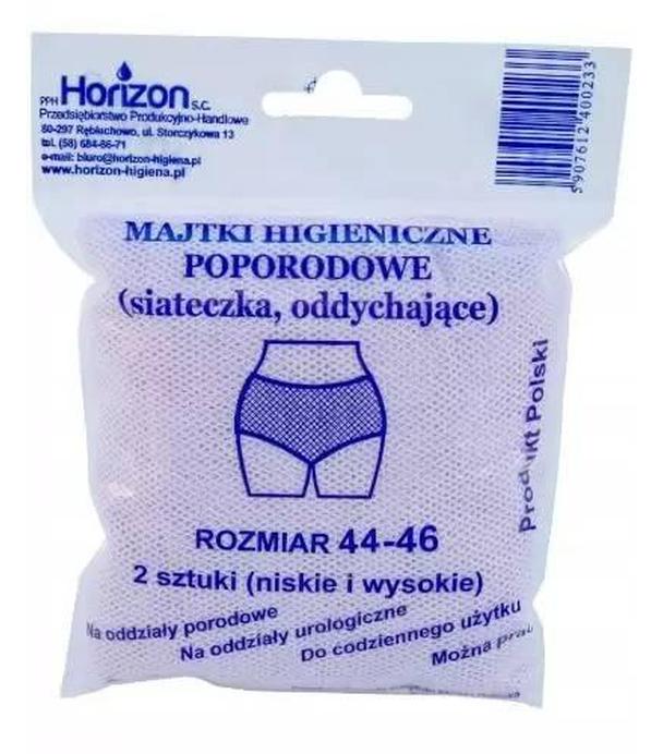 Horizon majtki siatkowe higieniczne poporodowe rozmiar 44-46, 2 sztuki
