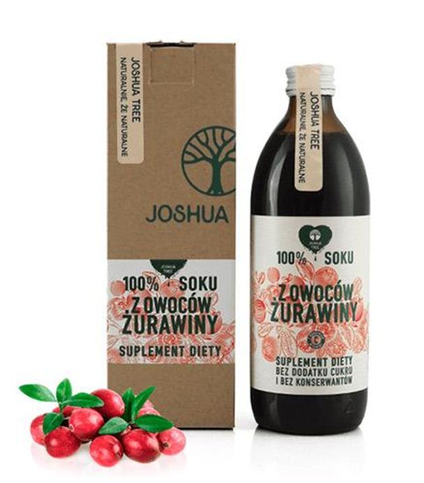 Joshua Tree 100% Soku z owoców żurawiny - 500 ml - cena, opinie, właściwości