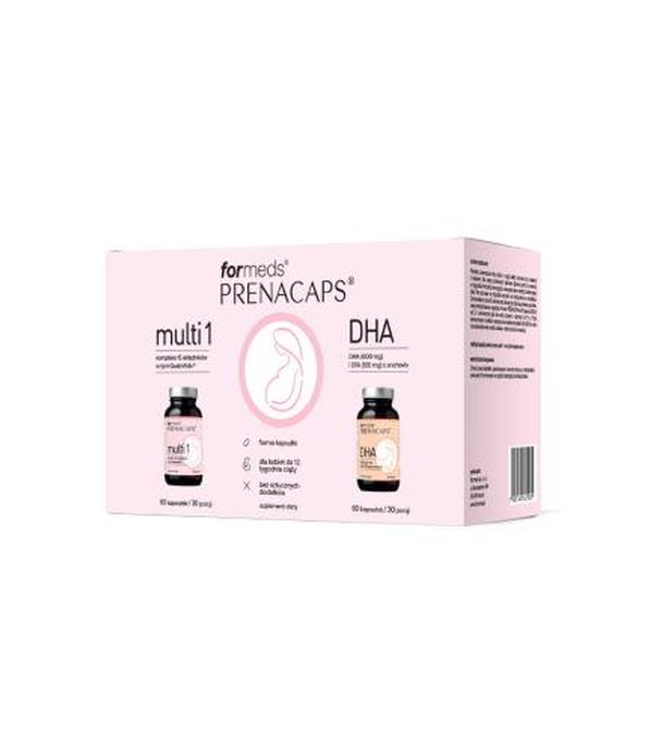 Prenacaps Multi 1, kapsułki, 60 sztuk + DHA, kapsułki, 60 sztuk ZESTAW