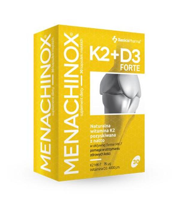 Menachinox K2 75 µg + D3 4000 j.m. - 30 kaps. Dlo zdrowych kości - cena, opinie, właściwości